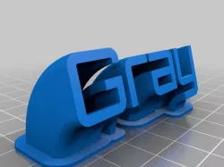 Gray Sweeping name plate