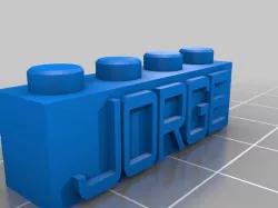 JORGE Customized Lego Block Necklace/Keychain
