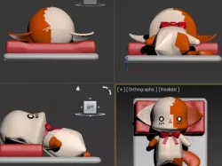 Lying cat