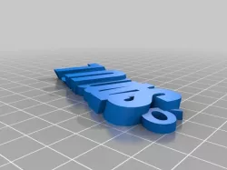 My Customized iamburny's v2  Text - Name Keyring / Keyfob