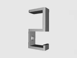 Parametric Desk Hook w/ Hole for Headphone Cable and Hook for Headphones Band