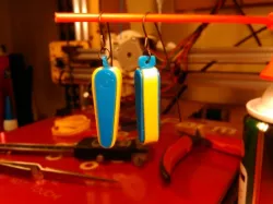 Pinball Flipper Earrings (Williams Logo)
