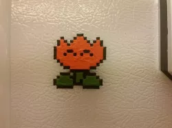 Pixel Fire Flower (Magnet or Pin) - Super Mario World