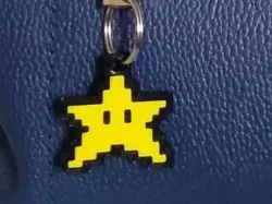 Star Keychain - Super Mario World - (Dual Extrusion)