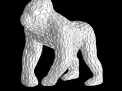 The gorilla which wore a mesh in the body.