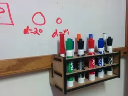 Whiteboard Marker / Pen Holder (For laser cutter or CNC Mill) (Java-language parametric)