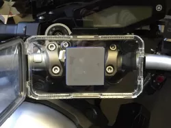 Yamaha MT09 iPhone mount for GoPro mount