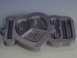3D I_Love_3D Keychain Sleutelhanger