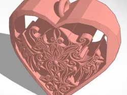heart-shaped necklace charm