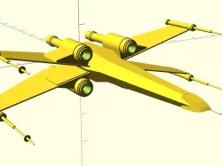 Low poly X-wing