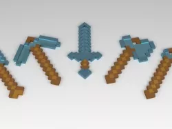 MineCraft Tool Key chains