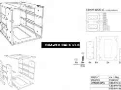Modular general purpose storage system, for workshop tools and inventory made for CNC