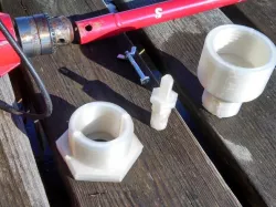 Parameteric Ice Auger Drill Adapter with chuck cup