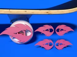 Skateboard Wheel Mags - Flame