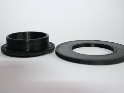 T2 Male-Male Thread Adapter with adjustment ring