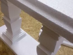 baluster in foam and mold for concrete or plaster