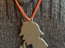 Detective Silhouette Necklace Pendant