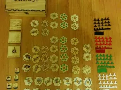 Laser Cut Catan + Seafarers Expansion + 6 player expansion + card holder + box
