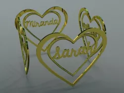 Named Heart Bookmarks