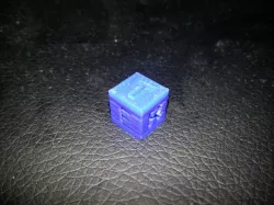 1cm calibration cube with lettered faces