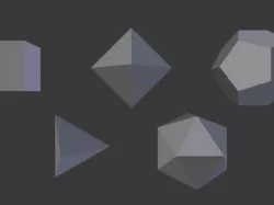 Blender Script to create the five Platonic Solids
