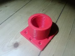 PET Soda Bottle thread to 50x50 plate