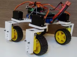 4Wheel rover with 180 degree freedom wheel rotation