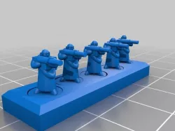 6mm Scale Generic Humanoid Infantry in Great Coat on Base