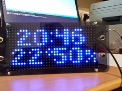 Arduino based clock using 16x32 RGB LED matrix