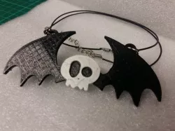 Bat Skull Pendant two colors