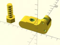 Deltaprintr Extruder Upper Block Threaded Costumizable