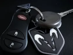 Dodge Ram keychain tricolor