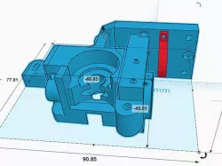 Flexible belt driven extruder e3dv6 55mm/s with ninja