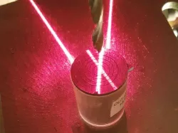 Laser guide (sight, crosshair) for drill press