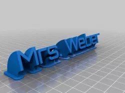 Mrs. Weber NamePlate