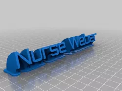 Nurse Weber NamePlate
