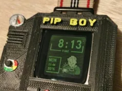 Pebble Time Pip Boy Case