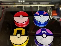 Poke Ball, Great Ball, Ultra Ball, and Master Ball Magnets (Pokemon)