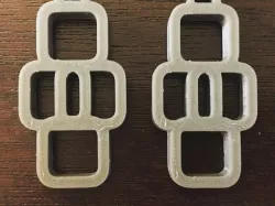 Rounded Square Earrings