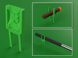 St. Patrick's Day shamrock golfing cigar stand + club caddy
