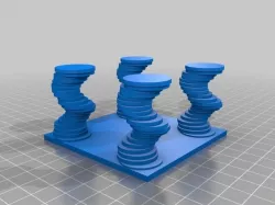 Table with Spiral legs