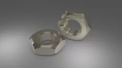 3D Steel Hex Nute 3D model