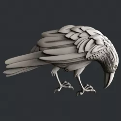 3d STL models for CNC raven 3D model