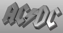 AC DC logo 27522 3D model