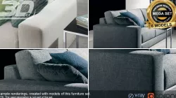 Agama Sofa Set 3D model