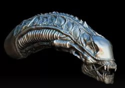 Alien warrior head  3D model