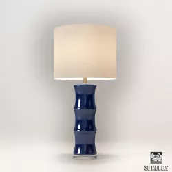 Andrew Martin Blue Ceramic Lamp 3D model