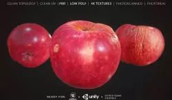 Apple Fruit - Photoscan Low-poly  3D model