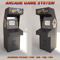Arcade Game System 3D model