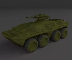 Armoured personnel carrier APC BTR 80 SciFi  3D model